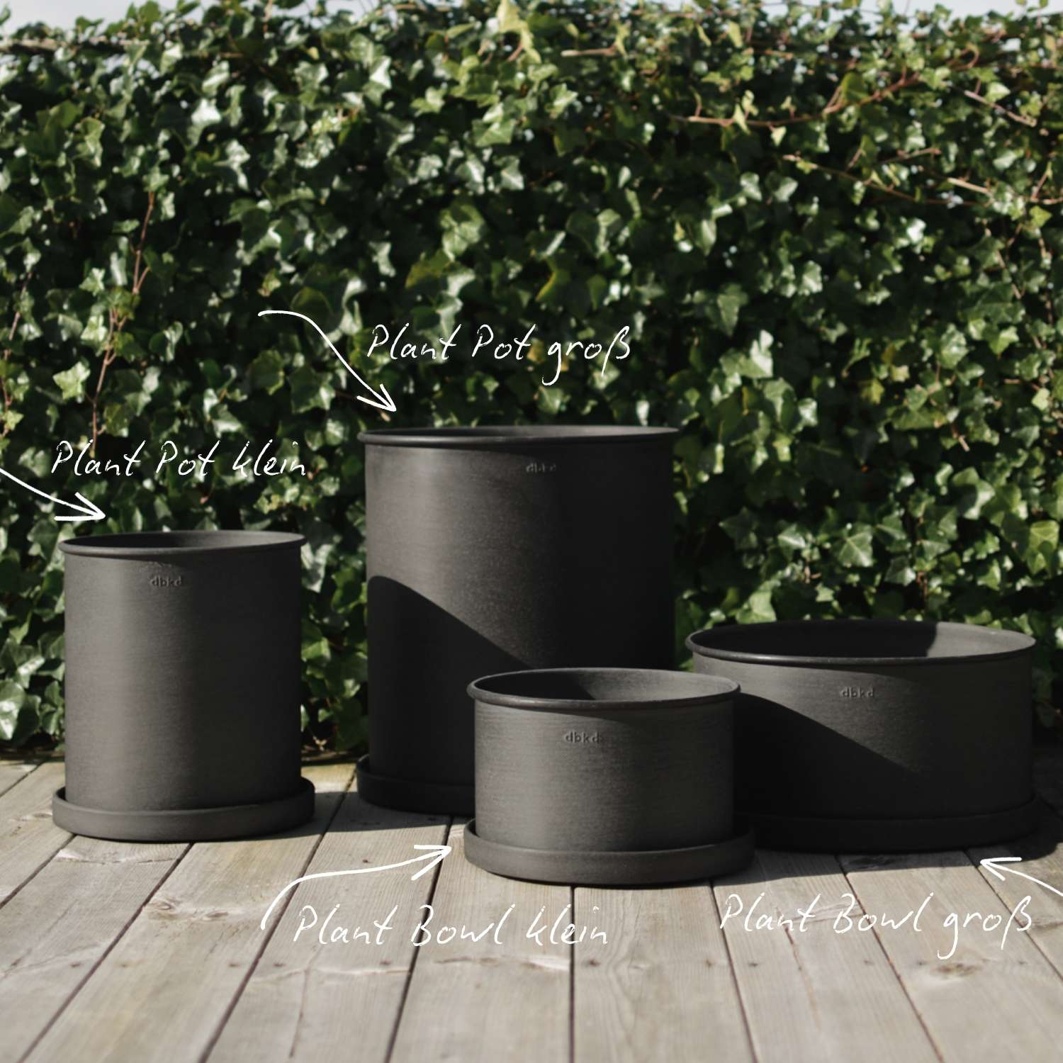 Plant Bowl groß - Anthrazit
