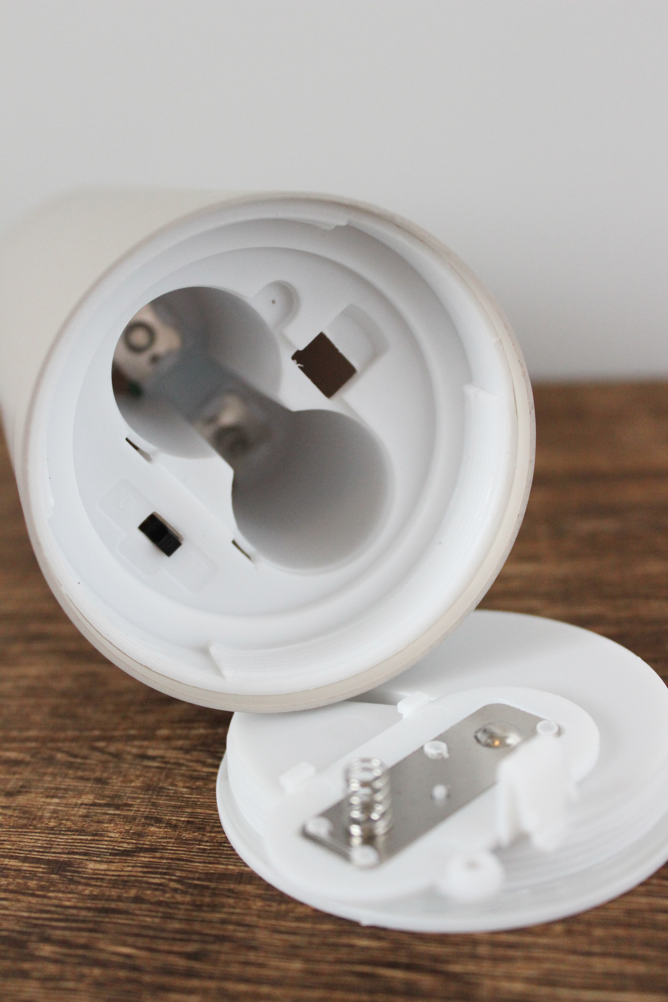 LED Stumpenkerze 7,5x12,5 - Taupe