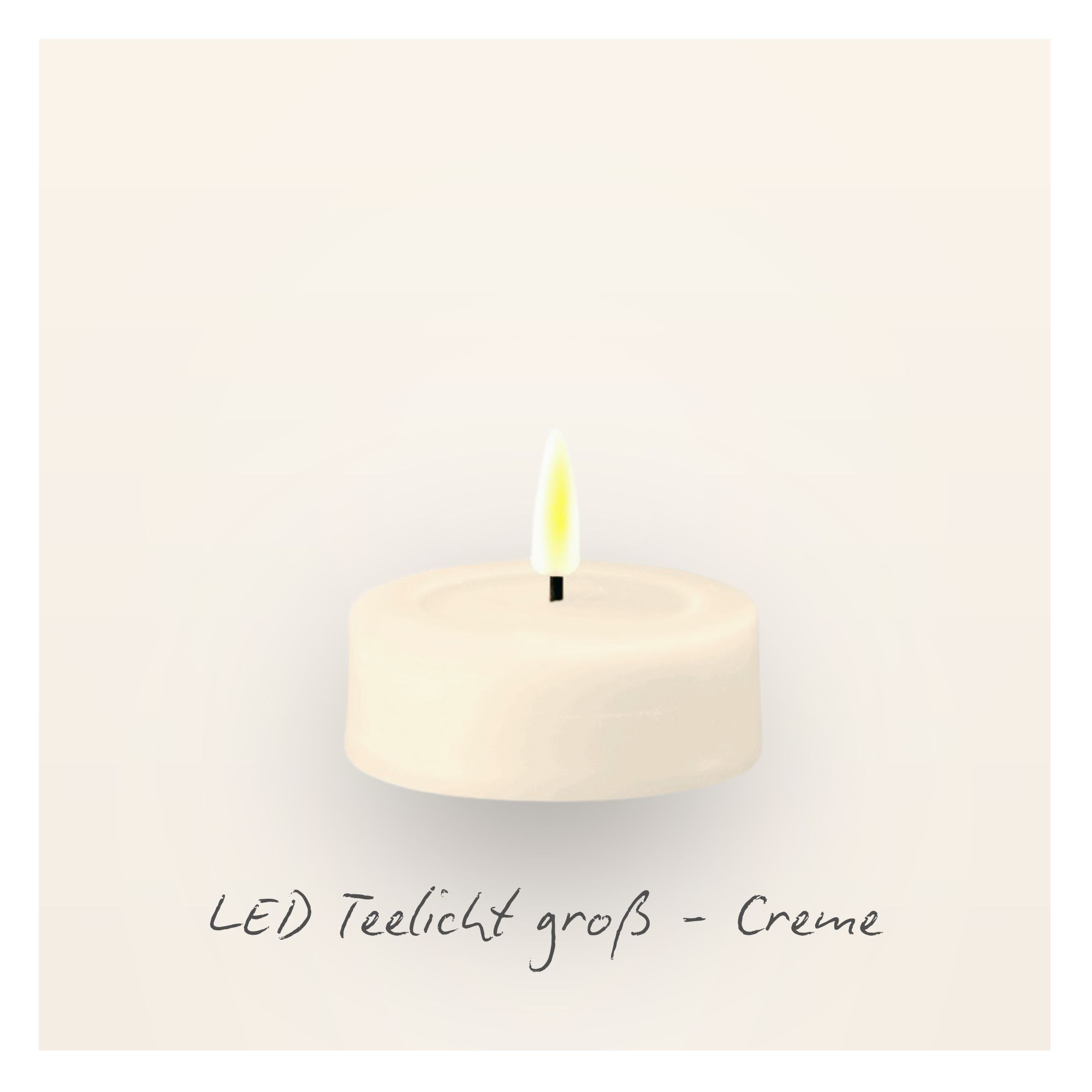 LED Teelicht groß - Creme