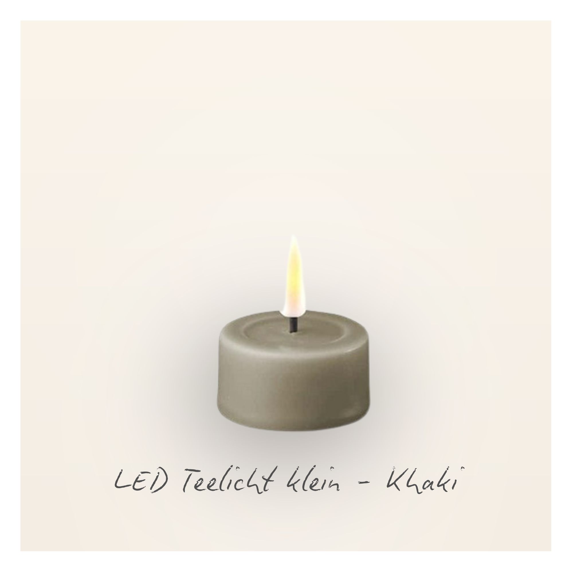 LED Teelicht klein - Khaki