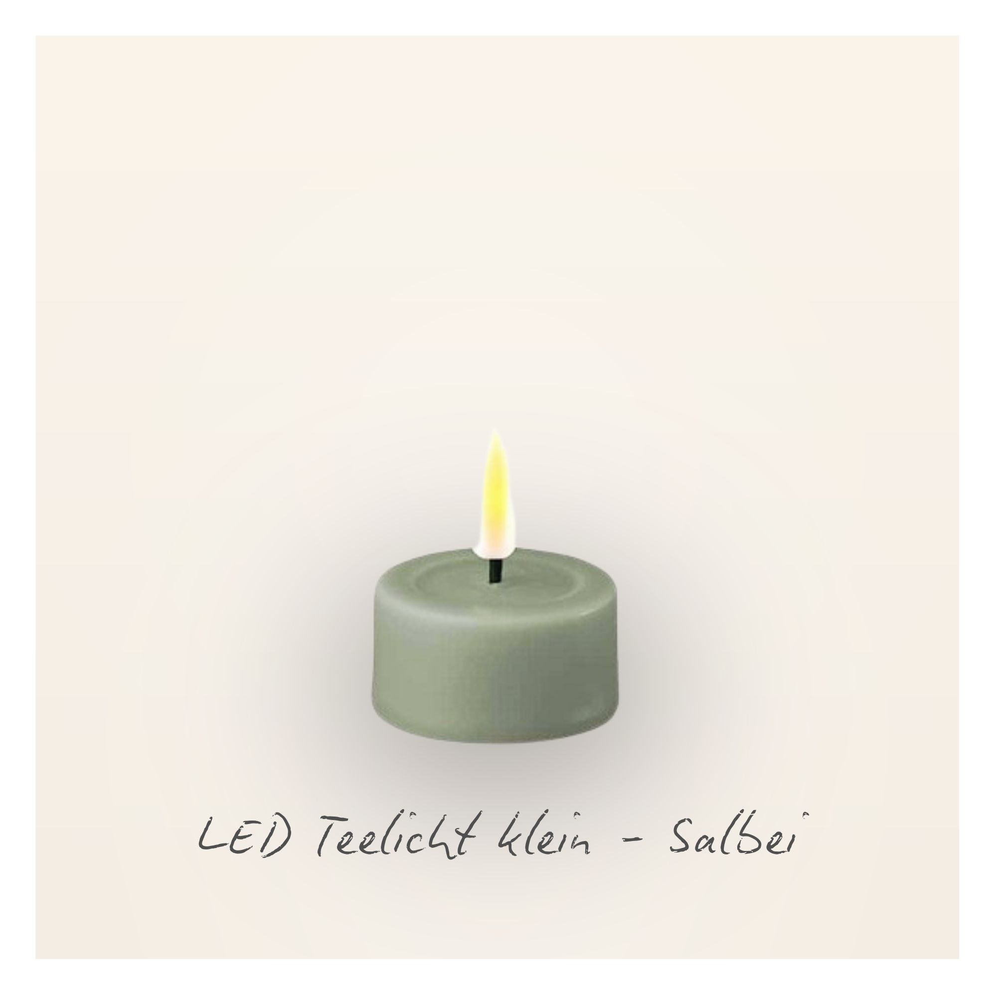 LED Teelicht klein - Salbei