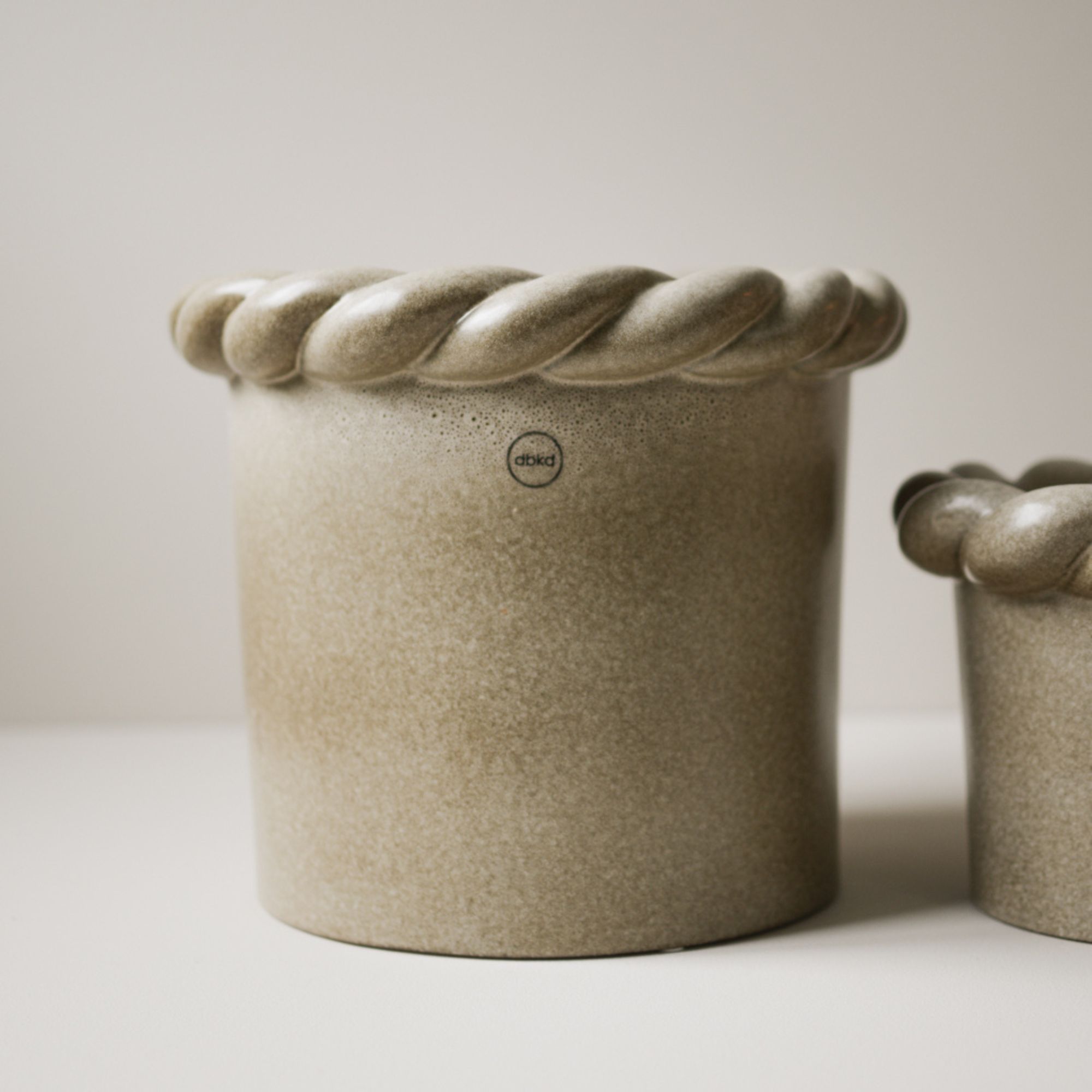 Topf Twine groß - Beige
