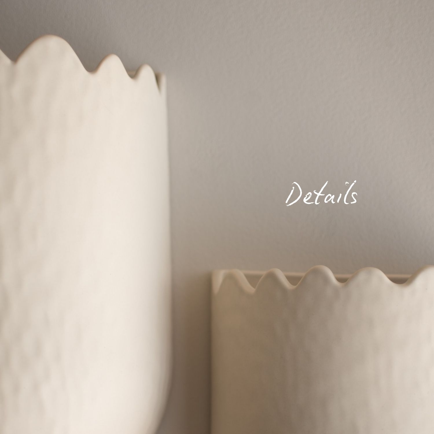Wandtopf Flowery klein - Creme