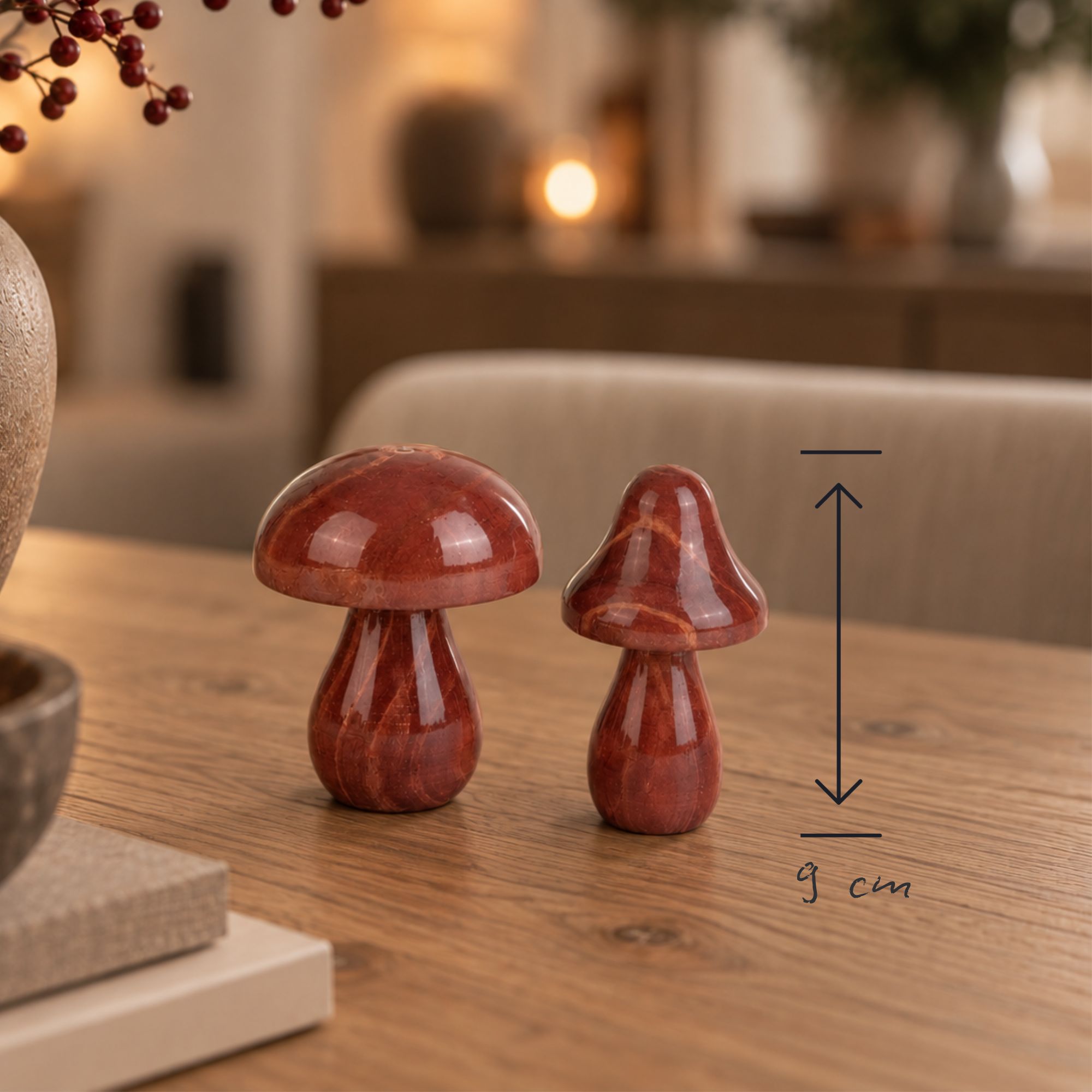 Deko-Pilz Set Lova klein - Braun