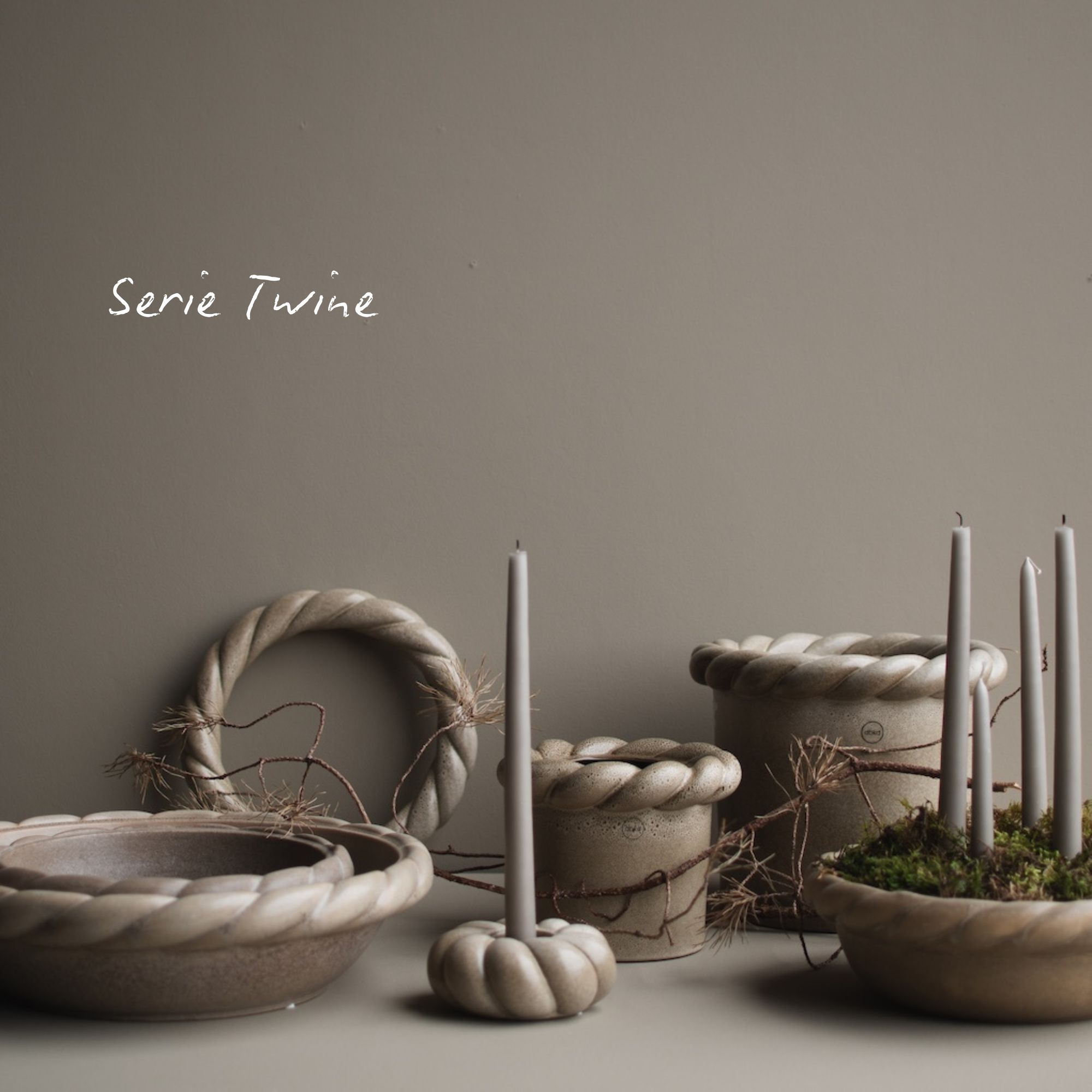 Topf Twine groß - Beige