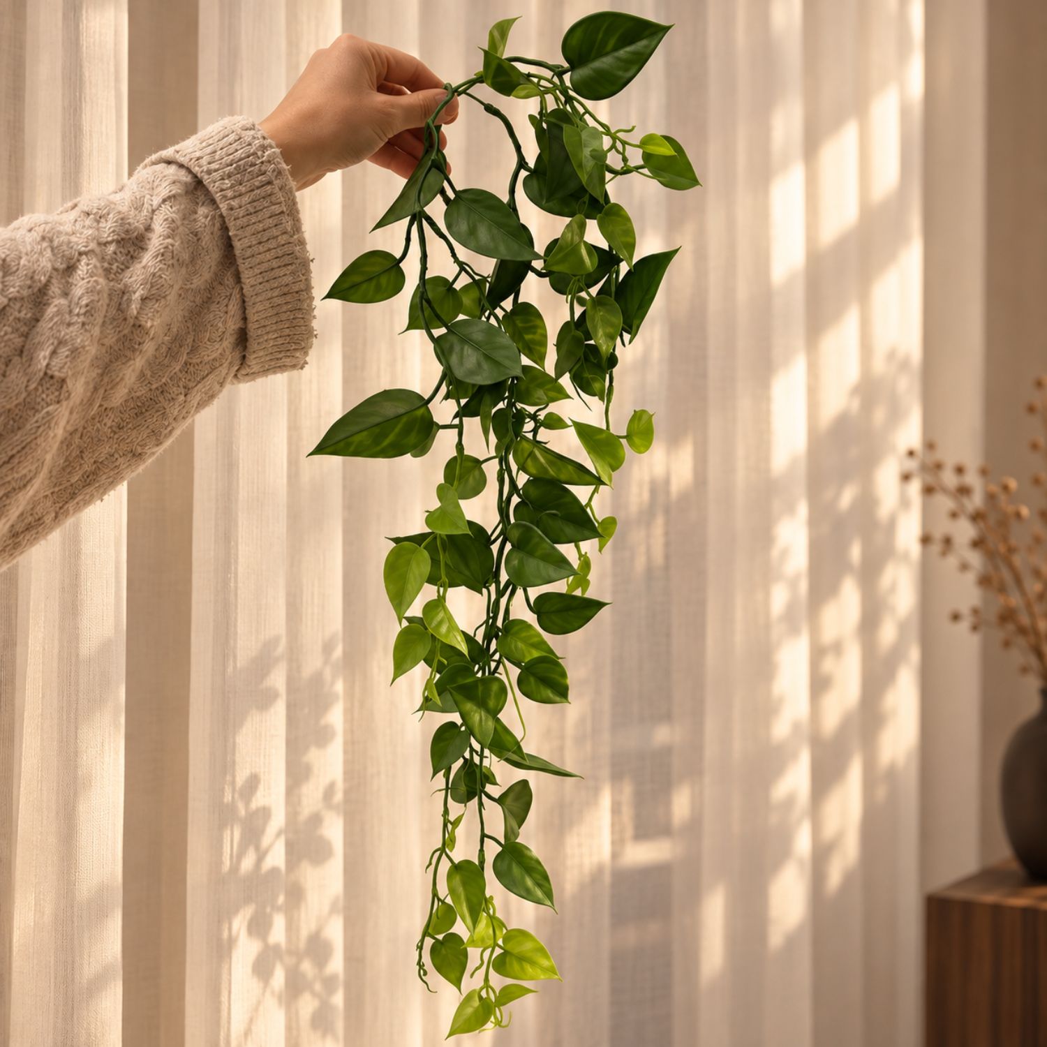 Künstlicher Hänge-Philodendron Lykke