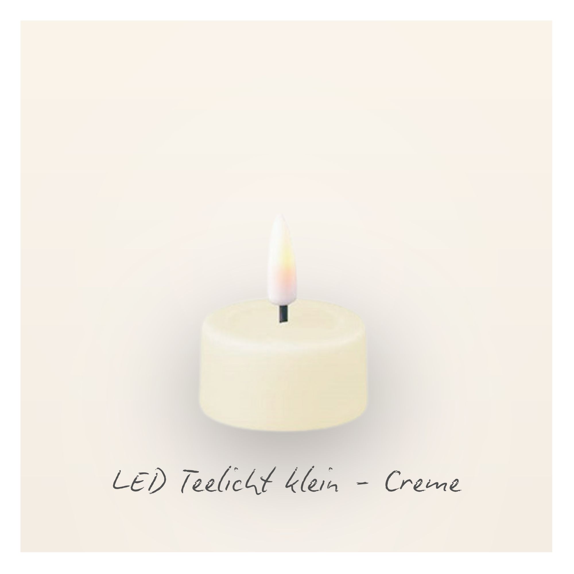 LED Teelicht klein - Creme