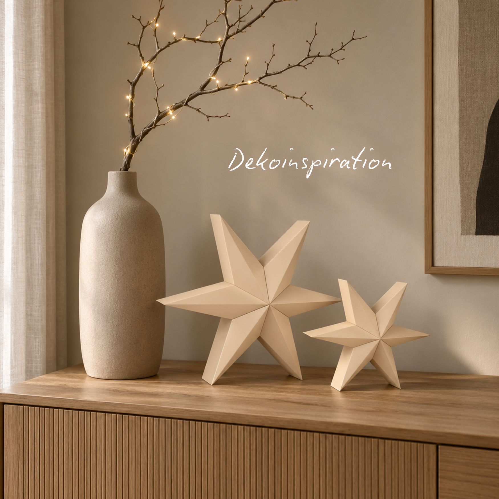 Papierstern Lumi Beige – Ø30 cm