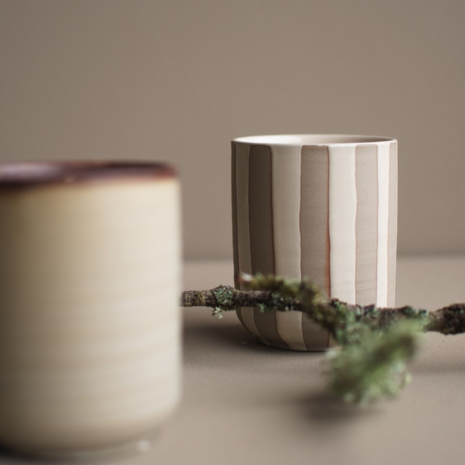 Duftkerze Burn - Stripe Creme