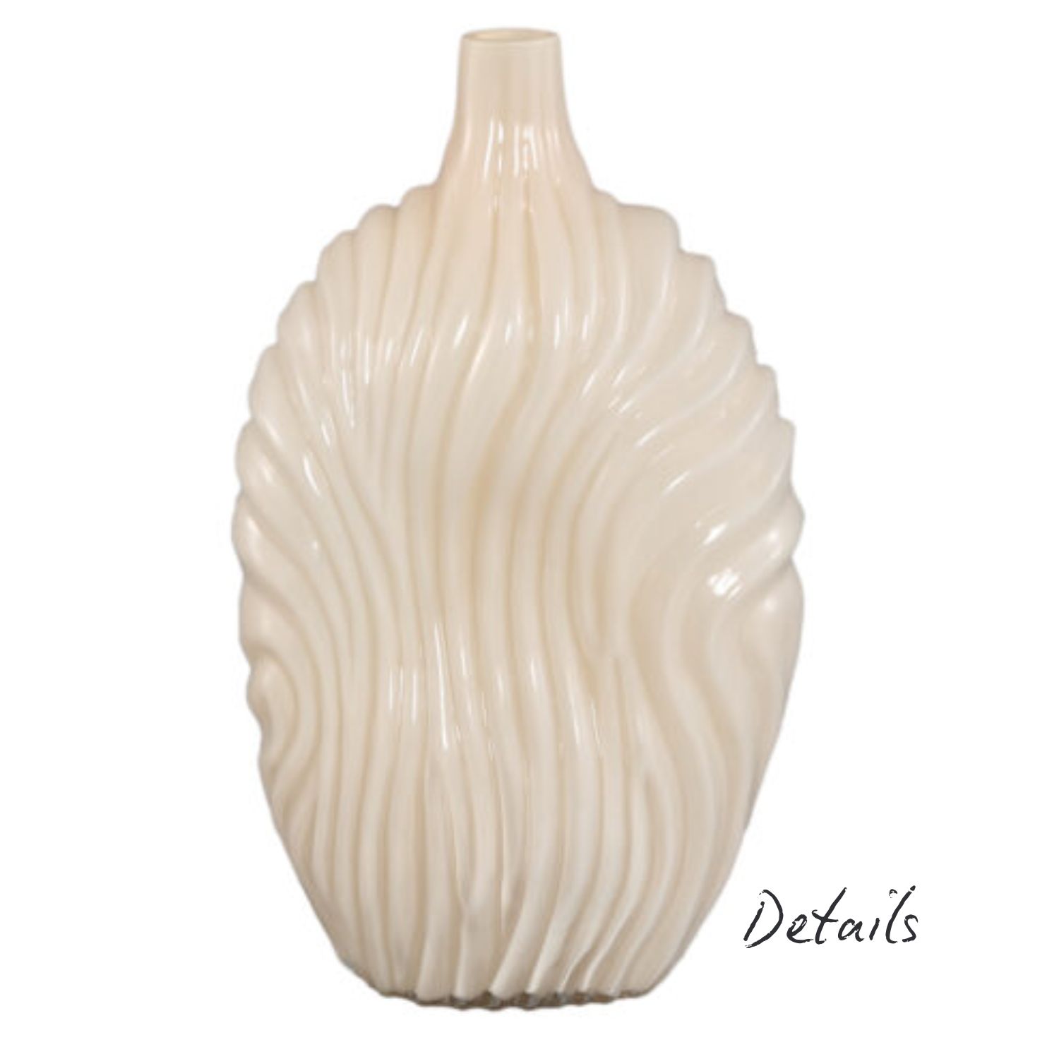 Glasvase Kelline groß - Creme