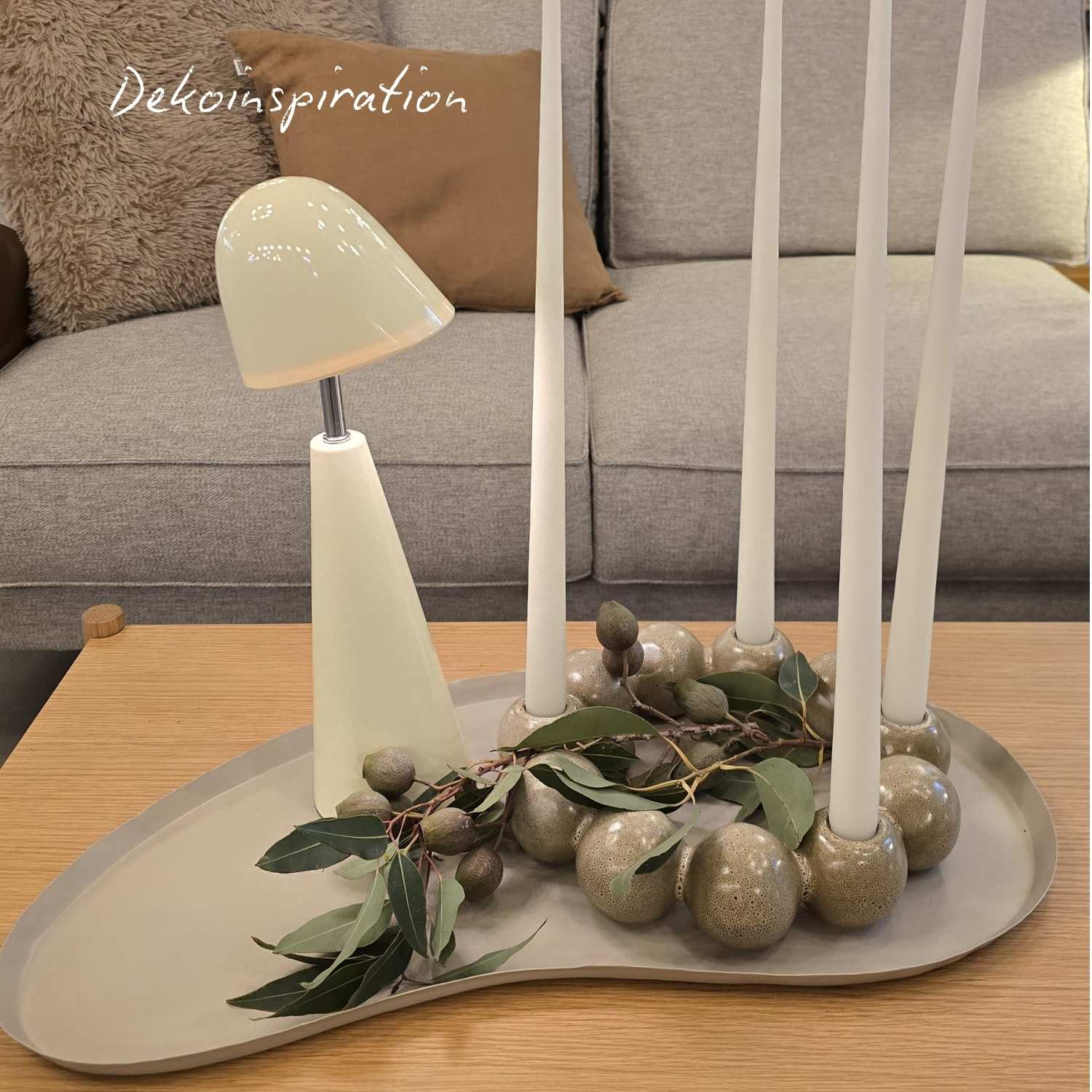 Tischlampe Estella - Vanille
