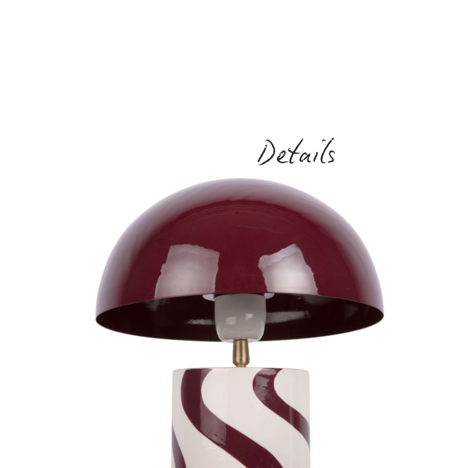 Tischleuchte Svea - Burgundy & Creme